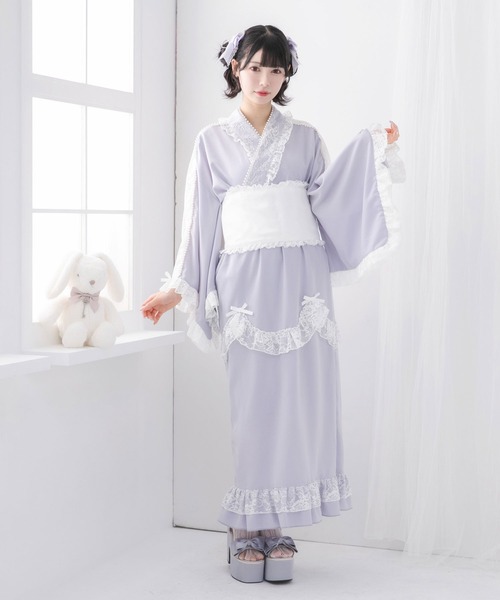 お嬢様パールレースフリル浴衣（浴衣）｜DearMyLove（ディアマイラブ