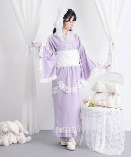 お嬢様パールレースフリル浴衣（浴衣）｜DearMyLove（ディアマイラブ