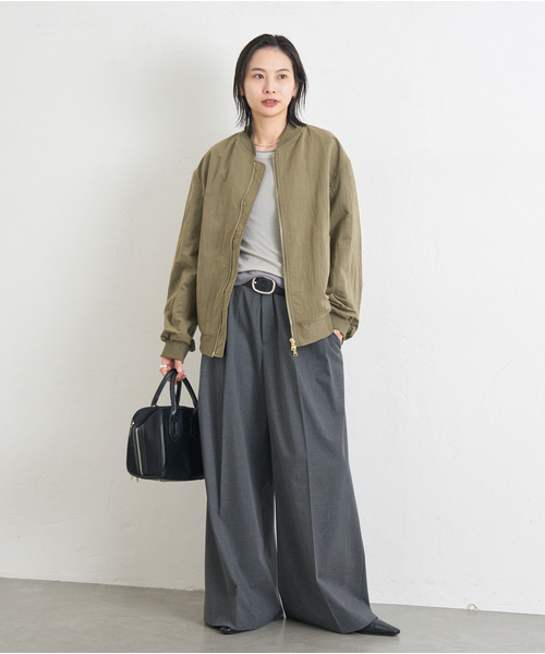 JOURNAL STANDARD(ジャーナルスタンダード)の「【洗える】Light MA-1(MA-1・レディース・ブラウン/カーキ・FREE)」の7枚目の写真