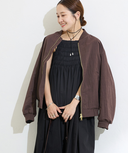 JOURNAL STANDARD(ジャーナルスタンダード)の「【洗える】Light MA-1(MA-1・レディース・ブラウン/カーキ・FREE)」の18枚目の写真