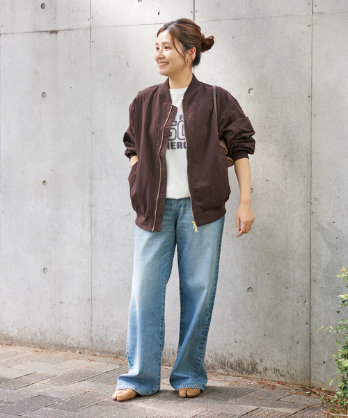 JOURNAL STANDARD(ジャーナルスタンダード)の「【洗える】Light MA-1(MA-1・レディース・ブラウン/カーキ・FREE)」の20枚目の写真