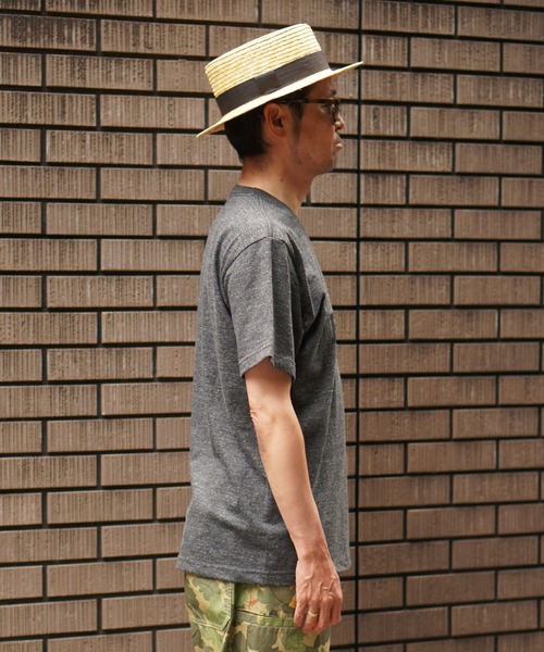 BROOKLYN OVERALL(ブルックリンオーバーオール)の「BOAプリントTシャツ(Tシャツ/カットソー・メンズ・オートミール/チャコールグレー・MEDIUM/LARGE/SMALL)」の5枚目の写真