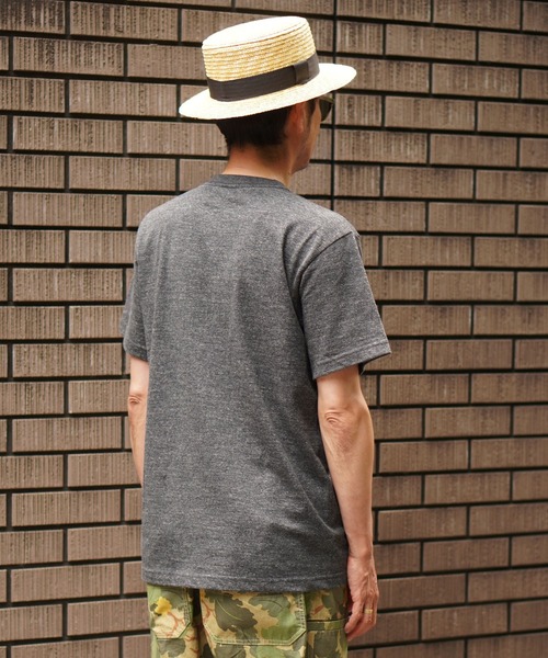 BROOKLYN OVERALL(ブルックリンオーバーオール)の「BOAプリントTシャツ(Tシャツ/カットソー・メンズ・オートミール/チャコールグレー・MEDIUM/LARGE/SMALL)」の6枚目の写真