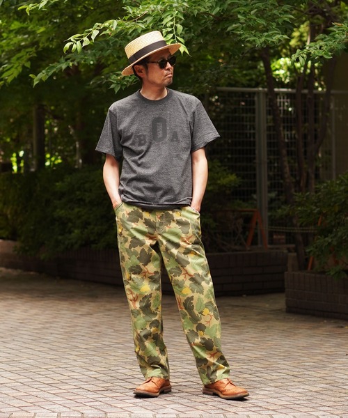 BROOKLYN OVERALL(ブルックリンオーバーオール)の「BOAプリントTシャツ(Tシャツ/カットソー・メンズ・オートミール/チャコールグレー・MEDIUM/LARGE/SMALL)」の8枚目の写真