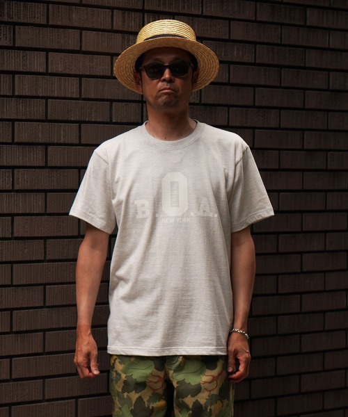 BROOKLYN OVERALL(ブルックリンオーバーオール)の「BOAプリントTシャツ(Tシャツ/カットソー・メンズ・オートミール/チャコールグレー・MEDIUM/LARGE/SMALL)」の20枚目の写真