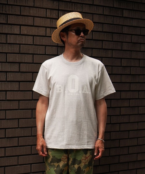 BROOKLYN OVERALL(ブルックリンオーバーオール)の「BOAプリントTシャツ(Tシャツ/カットソー・メンズ・オートミール/チャコールグレー・MEDIUM/LARGE/SMALL)」の22枚目の写真