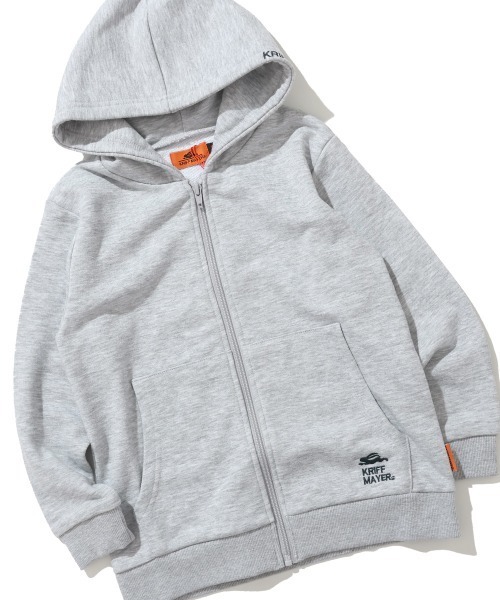 KRIFF MAYER Kid's Collection(クリフメイヤーキッズコレクション)の「【裏毛】ロゴ刺繍パーカー(パーカー・キッズ・ブルー/ブラック/グレー/レンガ・150/140/130/120/170/160)」の3枚目の写真