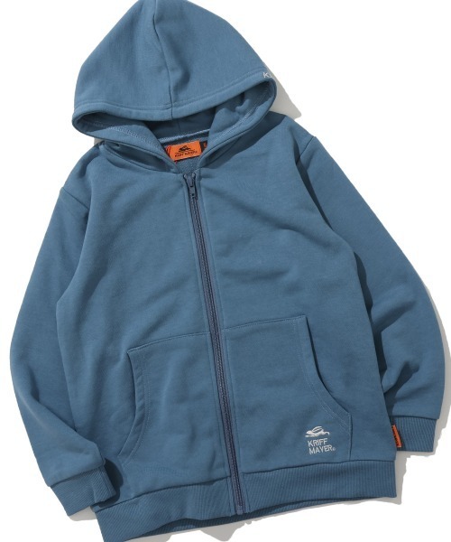 KRIFF MAYER Kid's Collection(クリフメイヤーキッズコレクション)の「【裏毛】ロゴ刺繍パーカー(パーカー・キッズ・ブルー/ブラック/グレー/レンガ・150/140/130/120/170/160)」の4枚目の写真