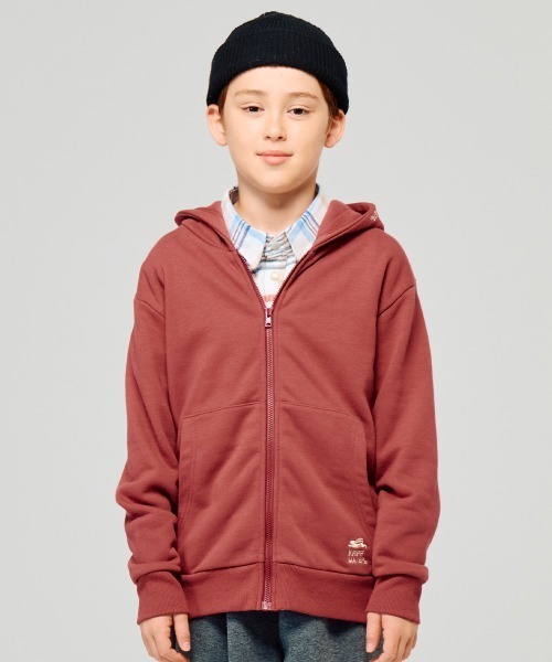 KRIFF MAYER Kid's Collection(クリフメイヤーキッズコレクション)の「【裏毛】ロゴ刺繍パーカー(パーカー・キッズ・ブルー/ブラック/グレー/レンガ・150/140/130/120/170/160)」の5枚目の写真