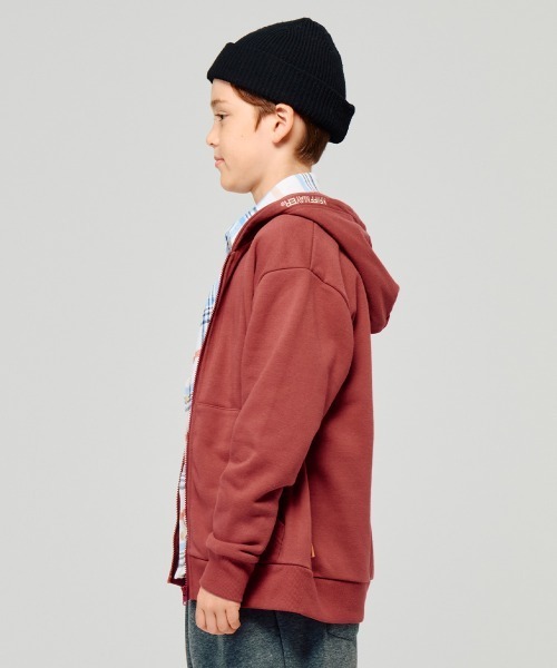 KRIFF MAYER Kid's Collection(クリフメイヤーキッズコレクション)の「【裏毛】ロゴ刺繍パーカー(パーカー・キッズ・ブルー/ブラック/グレー/レンガ・150/140/130/120/170/160)」の7枚目の写真