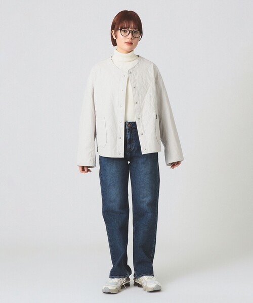 Ray BEAMS(レイビームス)の「ORCIVAL / インサレーション キルティング ブルゾン(ブルゾン・レディース・ネイビー/オフホワイト・2/1)」の3枚目の写真