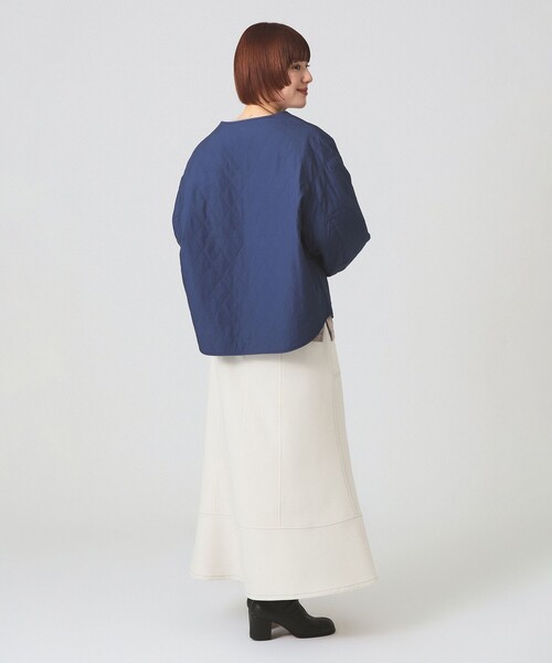 Ray BEAMS(レイビームス)の「ORCIVAL / インサレーション キルティング ブルゾン(ブルゾン・レディース・ネイビー/オフホワイト・2/1)」の9枚目の写真