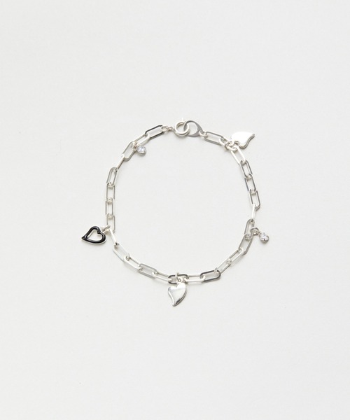 LAPUIS(ラピュイ)の「LAPUIS(ラピュイ) Amuse Heart bracelet A(ブレスレット・レディース・ホワイト/ブラック・FREE)」の6枚目の写真