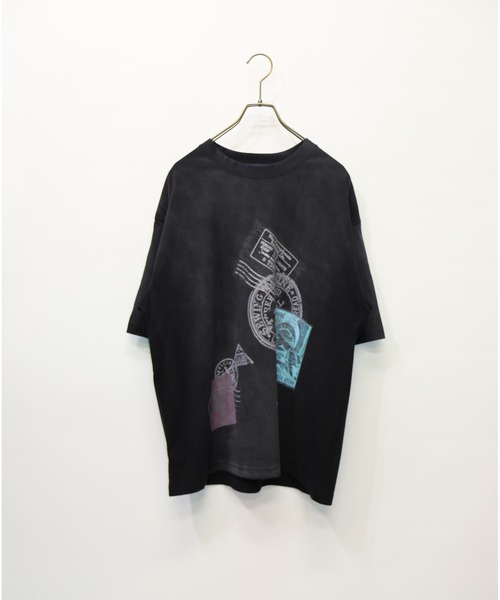 many men many mind（メニーメンメニーマインド）の「many men many mind/スプレー染めカジノ柄プリントTEE（Tシャツ/カットソー・メンズ・ブラック系2/ブラック系1/ブラック/アイボリー/ホワイト系2/ホワイト系1・LARGE/X-LARGE/MEDIUM）」の4枚目の写真