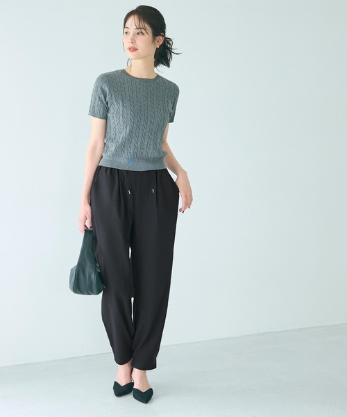 coca(coca)(コカ)の「【WEB限定セール】UVカットアクティブジョガーパンツ(その他パンツ・レディース・ネイビー/ブラック・L/S/M)」の4枚目の写真