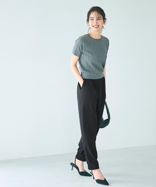 coca(coca)(コカ)の「【WEB限定セール】UVカットアクティブジョガーパンツ(その他パンツ・レディース・ネイビー/ブラック・L/S/M)」の5枚目の写真