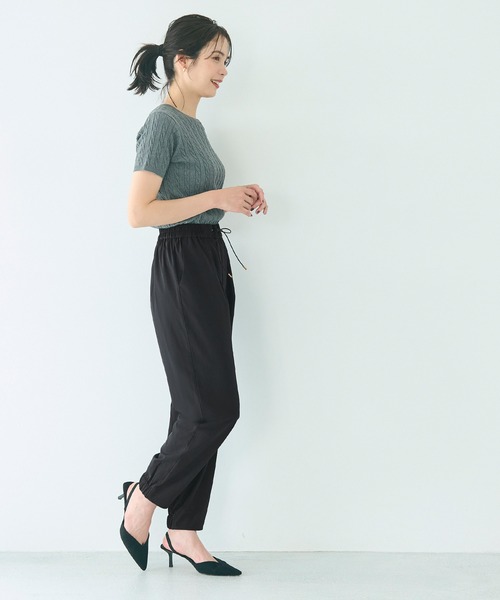 coca(coca)(コカ)の「【WEB限定セール】UVカットアクティブジョガーパンツ(その他パンツ・レディース・ネイビー/ブラック・L/S/M)」の8枚目の写真