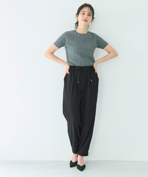 coca(coca)(コカ)の「【WEB限定セール】UVカットアクティブジョガーパンツ(その他パンツ・レディース・ネイビー/ブラック・L/S/M)」の9枚目の写真