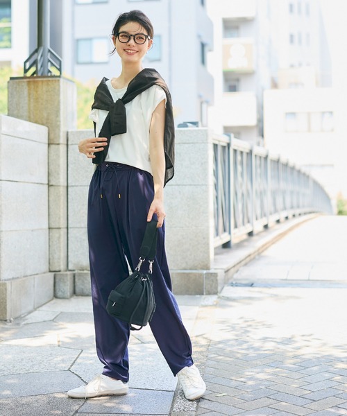 coca(coca)(コカ)の「【WEB限定セール】UVカットアクティブジョガーパンツ(その他パンツ・レディース・ネイビー/ブラック・L/S/M)」の14枚目の写真