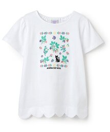 【人気商品再入荷】【直営店で取り扱い無し】刺しゅう 裾スカラ半袖Tシャツ