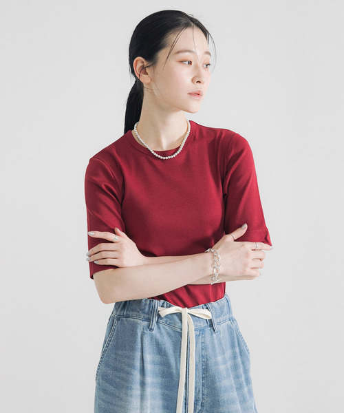 【アーバンリサーチ】汗ジミ防止ハーフスリーブカットソー 汗ジミ防止ハーフスリーブカットソー（Tシャツ/カットソー