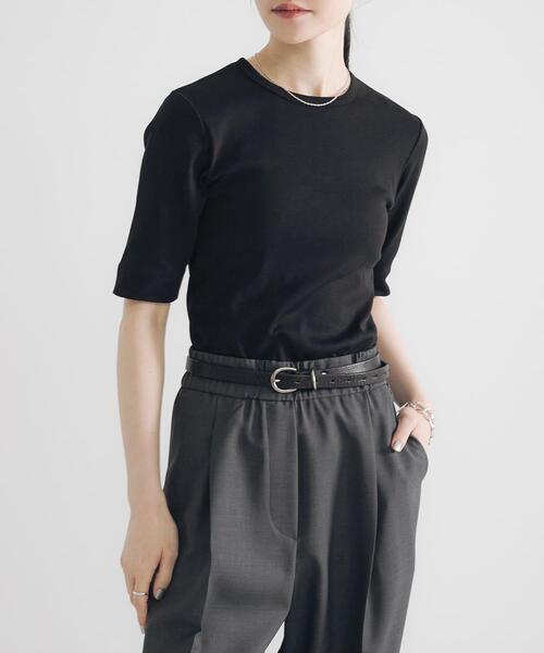 URBAN RESEARCH(アーバンリサーチ)の「汗ジミ防止ハーフスリーブカットソー(Tシャツ/カットソー・レディース・ブラック/オフホワイト/レッド系その他/グリーン系その他・FREE)」の11枚目の写真