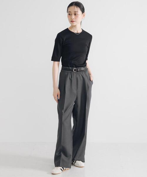 URBAN RESEARCH(アーバンリサーチ)の「汗ジミ防止ハーフスリーブカットソー(Tシャツ/カットソー・レディース・ブラック/オフホワイト/レッド系その他/グリーン系その他・FREE)」の7枚目の写真