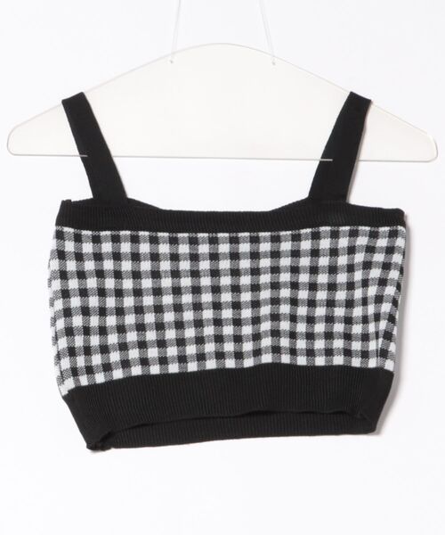Lilamusant(リラミュゾン)の「【RS】【Lilamusant(リラミュゾン)】クロップドチェックキャミソール ハートモチーフ ビスチェ ショート丈 韓国 Y2K(キャミソール・レディース・ブラック/ホワイト/ボルドー/ピンク/レッド/オレンジ・FREE)」の10枚目の写真