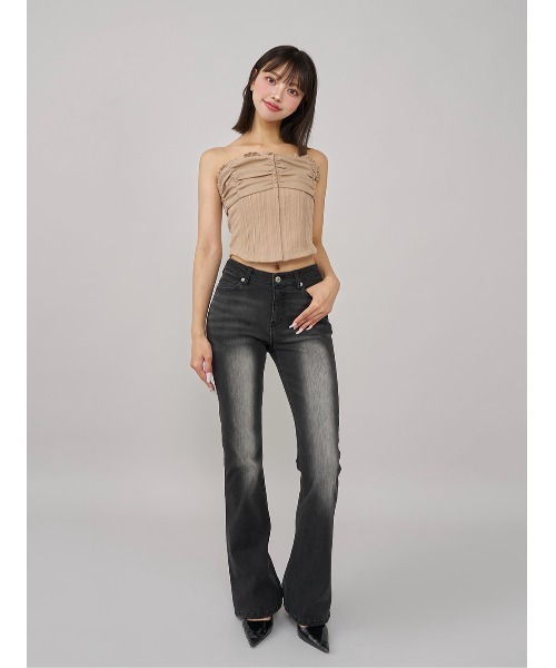 新品タグ付き ダーリッチ ブラストフレアデニムパンツ Mサイズ ブラック ダーリッチ Darich ブラストフレアデニムパンツ （ブラック