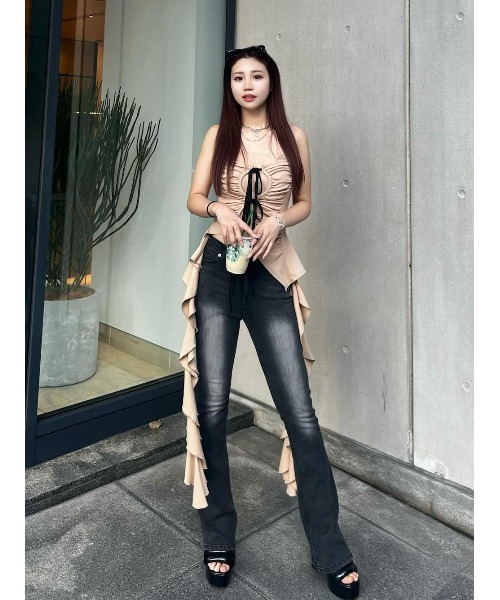 Darich♡新品ブラストフレアデニムパンツ【XS】 ブラストフレアデニムパンツ（デニムパンツ）｜Darich