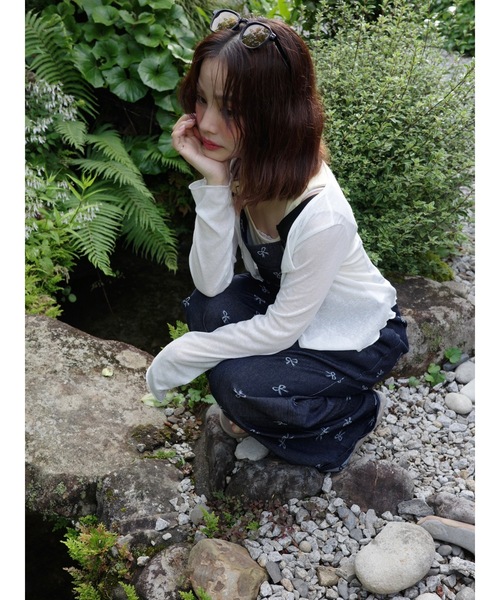 JUMELLE（ジュメロ）の「シアーカラーカーデイガン（カーディガン/ボレロ・レディース・ホワイト/ピンク/ブルー・FREE）」の5枚目の写真