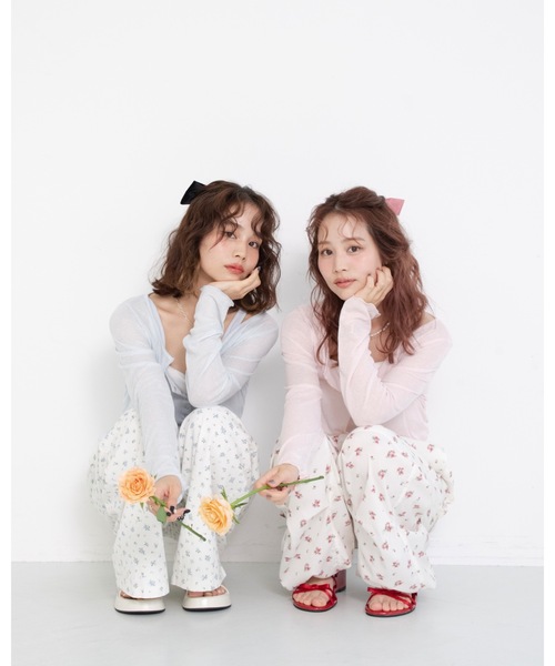 JUMELLE（ジュメロ）の「シアーカラーカーデイガン（カーディガン/ボレロ・レディース・ホワイト/ピンク/ブルー・FREE）」の8枚目の写真