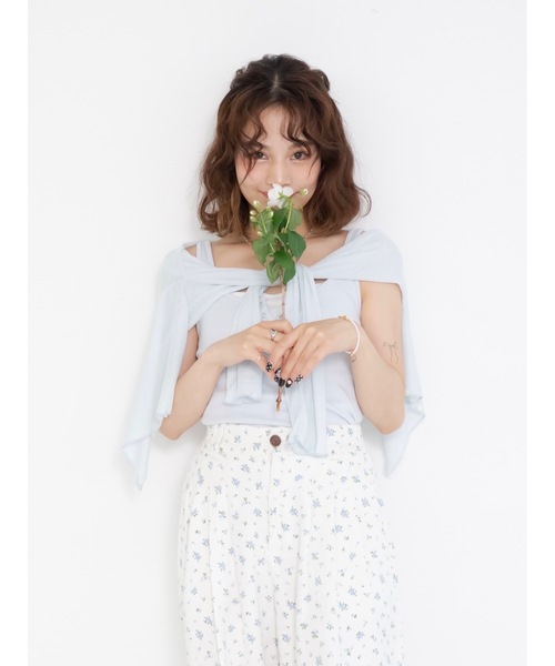 JUMELLE（ジュメロ）の「シアーカラーカーデイガン（カーディガン/ボレロ・レディース・ホワイト/ピンク/ブルー・FREE）」の10枚目の写真