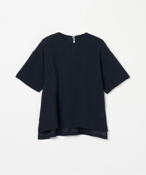 HELIOPOLE(エリオポール)の「SHEERSUCKER TEE BLOUSE(Tシャツ/カットソー・レディース・オレンジ/イエロー/ネイビー・38)」の2枚目の写真