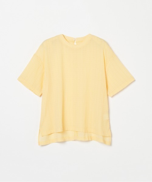HELIOPOLE(エリオポール)の「SHEERSUCKER TEE BLOUSE(Tシャツ/カットソー・レディース・オレンジ/イエロー/ネイビー・38)」の11枚目の写真