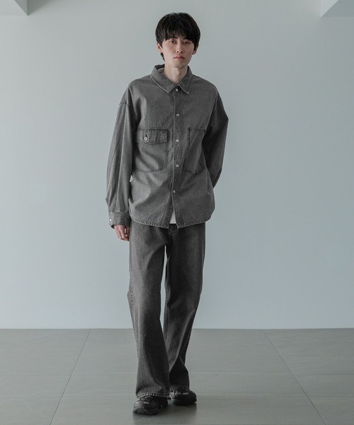 LOWRYS FARM（ローリーズファーム）の「【LFM(U)】デニムバギーパンツ　 571357（デニムパンツ・メンズ・ブラック/ブルー・MEDIUM/LARGE）」の8枚目の写真