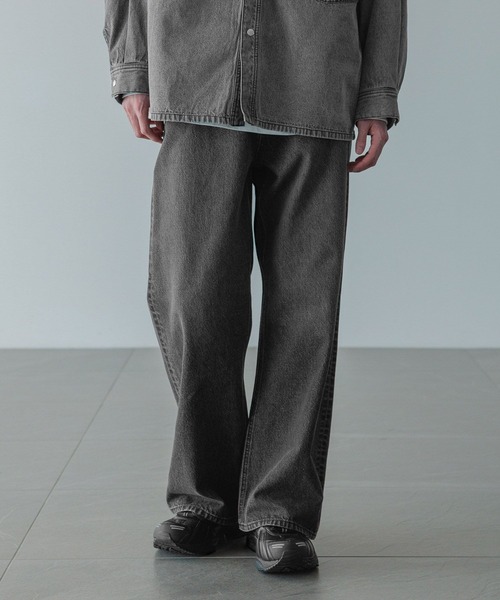 LOWRYS FARM（ローリーズファーム）の「【LFM(U)】デニムバギーパンツ　 571357（デニムパンツ・メンズ・ブラック/ブルー・MEDIUM/LARGE）」の10枚目の写真