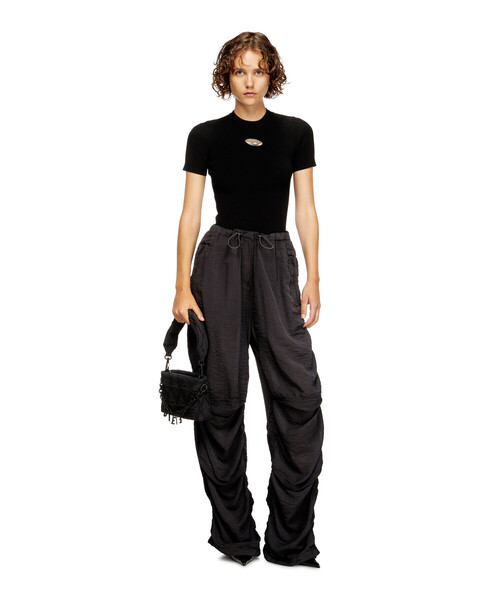 DIESEL(ディーゼル)の「ウィメンズ 半袖ニット M-VALARI-SS(ニット/セーター・レディース・ブラック・SMALL/MEDIUM/LARGE/X-SMALL/X-LARGE)」の3枚目の写真