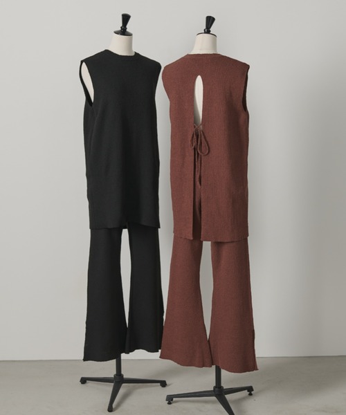 AIC.(エーアイシー)の「ミニループバックオープンニットトップス/セットアップ可能(その他トップス・レディース・ブラウン/アイボリー/ブラック・FREE)」の5枚目の写真