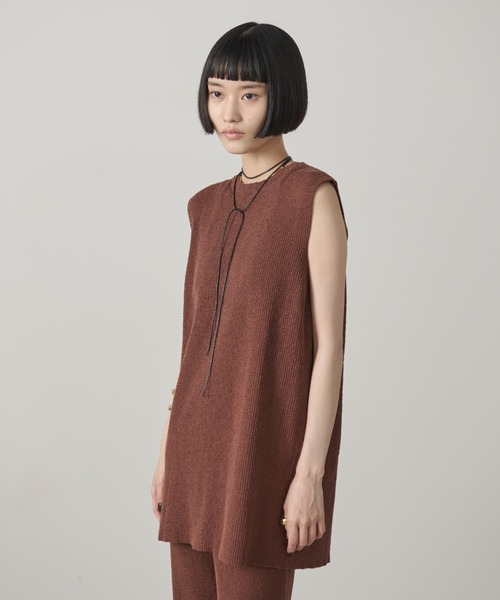 AIC.(エーアイシー)の「ミニループバックオープンニットトップス/セットアップ可能(その他トップス・レディース・ブラウン/アイボリー/ブラック・FREE)」の12枚目の写真