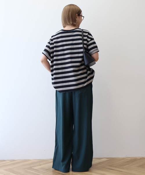 AMERICAN HOLIC（アメリカンホリック）の「レトロボーダープルオーバー（Tシャツ/カットソー・レディース・ブラック/アイボリー/グレー/ピンク/パープル・M/L）」の7枚目の写真