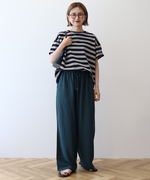 AMERICAN HOLIC（アメリカンホリック）の「レトロボーダープルオーバー（Tシャツ/カットソー・レディース・ブラック/アイボリー/グレー/ピンク/パープル・M/L）」の6枚目の写真