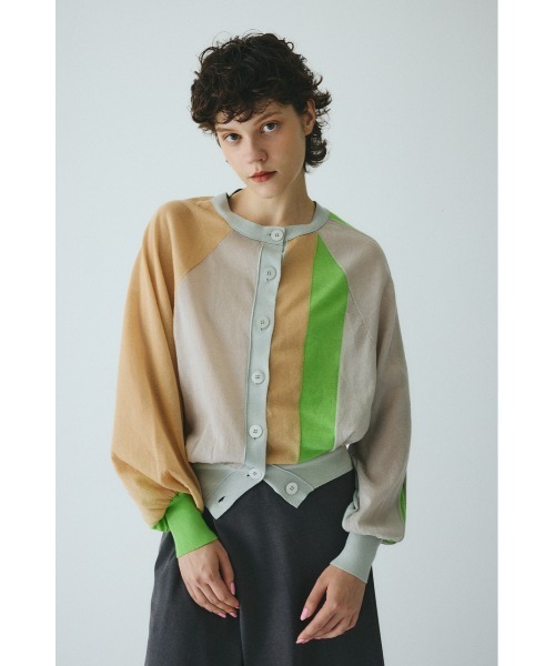 HeRIN.CYE(ヘリンドットサイ)の「Sukashi round cardigan スカシラウンドカーディガン(カーディガン/ボレロ・レディース・ブルー系その他3/グレー系その他・FREE)」の2枚目の写真