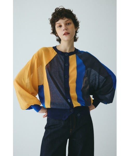 HeRIN.CYE(ヘリンドットサイ)の「Sukashi round cardigan スカシラウンドカーディガン(カーディガン/ボレロ・レディース・ブルー系その他3/グレー系その他・FREE)」の1枚目の写真