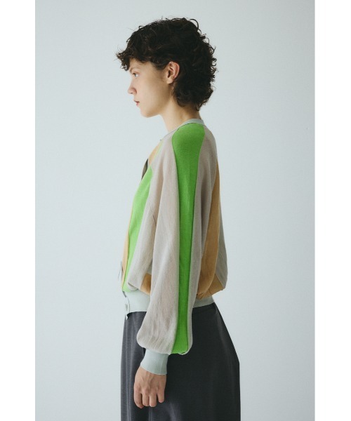 HeRIN.CYE(ヘリンドットサイ)の「Sukashi round cardigan スカシラウンドカーディガン(カーディガン/ボレロ・レディース・ブルー系その他3/グレー系その他・FREE)」の5枚目の写真