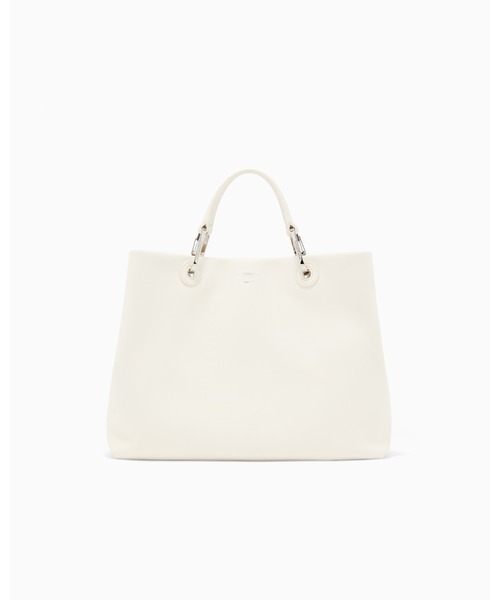 EMPORIO ARMANI(エンポリオアルマーニ)の「【エンポリオ アルマーニ】MyEA ショッパー ナッパレザー ミディアム(トートバッグ・レディース・ネイビー/ブラック/オフホワイト・FREE)」の1枚目の写真