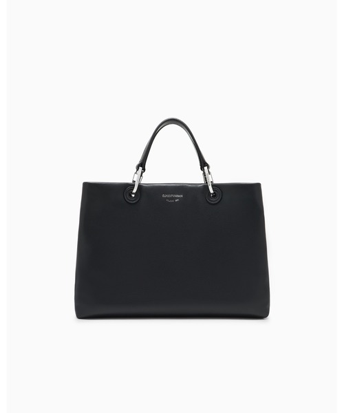 EMPORIO ARMANI(エンポリオアルマーニ)の「【エンポリオ アルマーニ】MyEA ショッパー ナッパレザー ミディアム(トートバッグ・レディース・ネイビー/ブラック/オフホワイト・FREE)」の2枚目の写真
