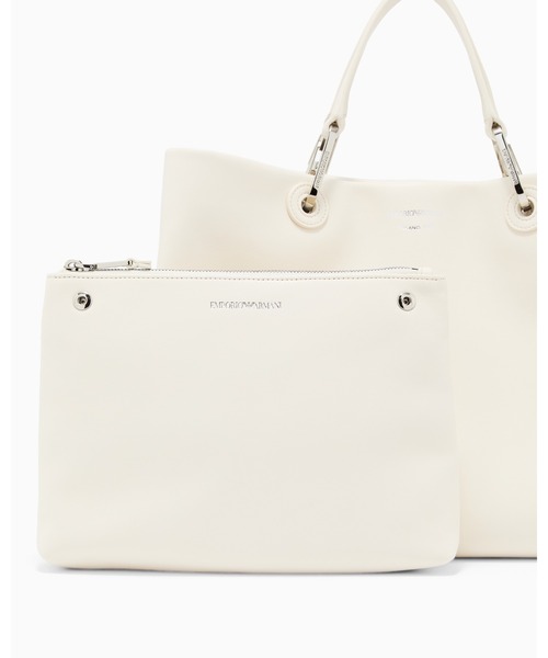EMPORIO ARMANI(エンポリオアルマーニ)の「【エンポリオ アルマーニ】MyEA ショッパー ナッパレザー ミディアム(トートバッグ・レディース・ネイビー/ブラック/オフホワイト・FREE)」の13枚目の写真