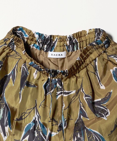 SACRA（サクラ）の「＜SACRA＞FLORA プリント イージーパンツ（その他パンツ・レディース・オリーブ/ベージュ・36/38）」の7枚目の写真