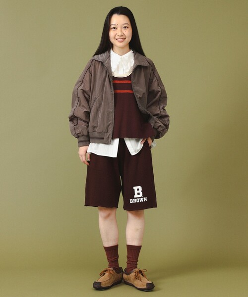 BEAMS BOY（ビームスボーイ）の「【1/15再値下げ】12ゲージ ジャカード ライン タンク（ニット/セーター・レディース・グレー/ブラウン・ONE SIZE）」の4枚目の写真